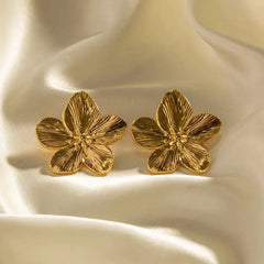 Gold Flower Stud Earrings - Florida Guy