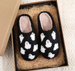 Halloween Ghost Cotton Slippers Home Flat - Florida Guy