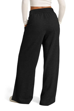 Drawstring Elastic Waist Wide Leg Pants - Florida Guy