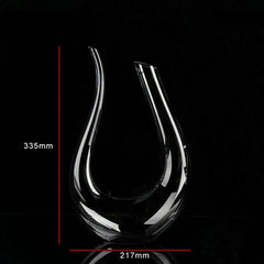 Crystal U-shaped 1500ml Wine Decanter Zendrop