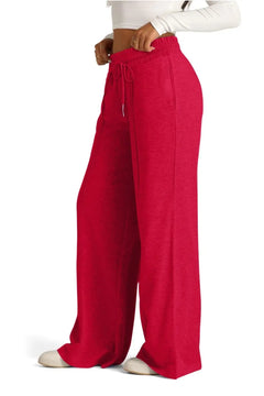 Drawstring Elastic Waist Wide Leg Pants - Florida Guy