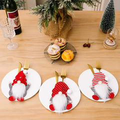 3-Piece Faceless Gnome Cutlery Holders Trendsi