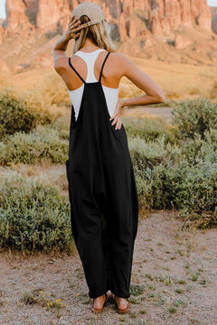 Double Take Full Size V-Neck Sleeveless Jumpsuit with Pockets - Florida Guy