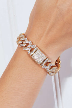 Alloy Inlaid Zircon Bracelet - Florida Guy