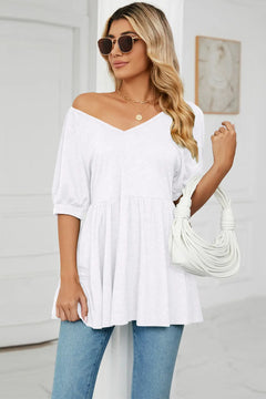 V-Neck Babydoll Top - Florida Guy