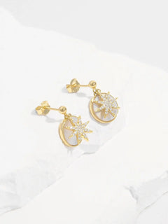 18K Gold-Plated 925 Sterling Silver Star Shape Earrings Trendsi