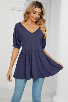 V-Neck Babydoll Top - Florida Guy