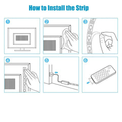 5V USB LED Strip Lights TV Back Light 5050 RGB Colour Changing with 24Key Remote Florida Guy