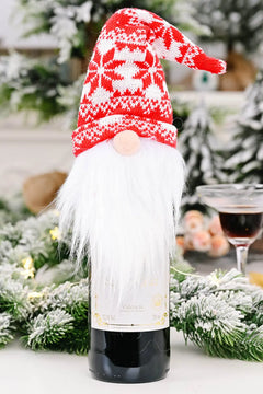 4-Pack Christmas Faceless Gnome Wine Bottle Covers Trendsi