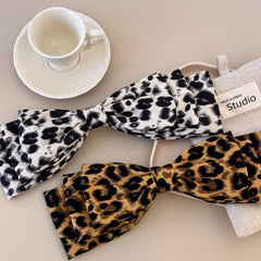 2 Piece Leopard Bow Hair Clip Trendsi