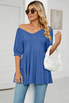 V-Neck Babydoll Top - Florida Guy