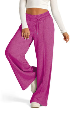 Drawstring Elastic Waist Wide Leg Pants - Florida Guy