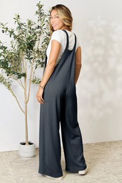 Double Take Full Size Wide Strap Overall with Pockets - Florida Guy