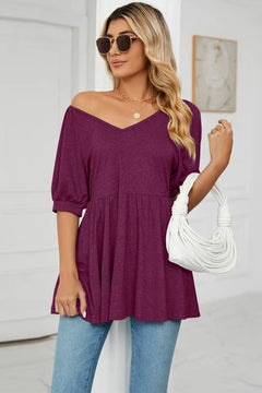 V-Neck Babydoll Top - Florida Guy