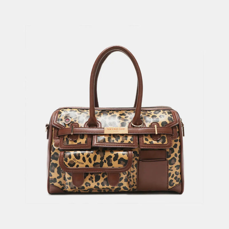 Nicole Lee USA Leopard Boston Bag - Florida Guy