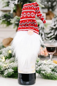 4-Pack Christmas Faceless Gnome Wine Bottle Covers Trendsi