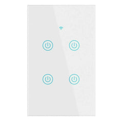 1/2/3/4 Gang WiFi Smart Wall Touch Light Switch Glass Panel For Alexa/Google APP Florida Guy