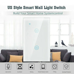 1/2/3/4 Gang WiFi Smart Wall Touch Light Switch Glass Panel For Alexa/Google APP Florida Guy