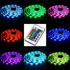 5V USB LED Strip Lights TV Back Light 5050 RGB Colour Changing with 24Key Remote Florida Guy