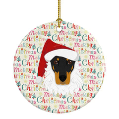 Doberman Pinscher Merry Christmas Ceramic Ornament Florida Guy