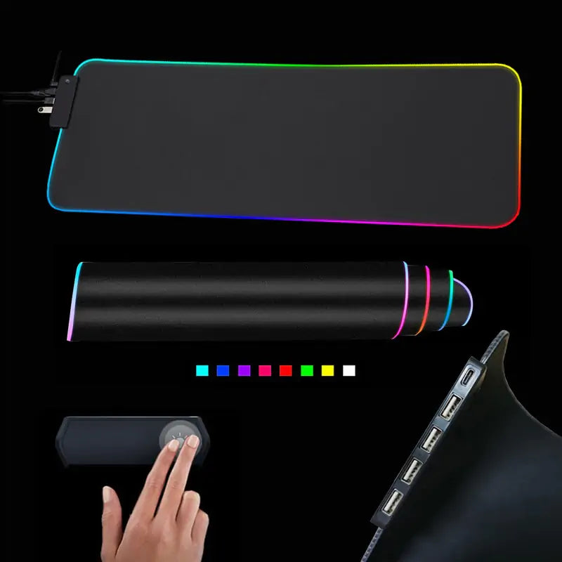 RGB Mouse Pad with Cable Zendrop