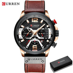 Military Leather Chronograph Wristwatch Zendrop