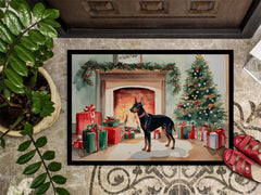 Doberman Pinscher Cozy Christmas Doormat Florida Guy