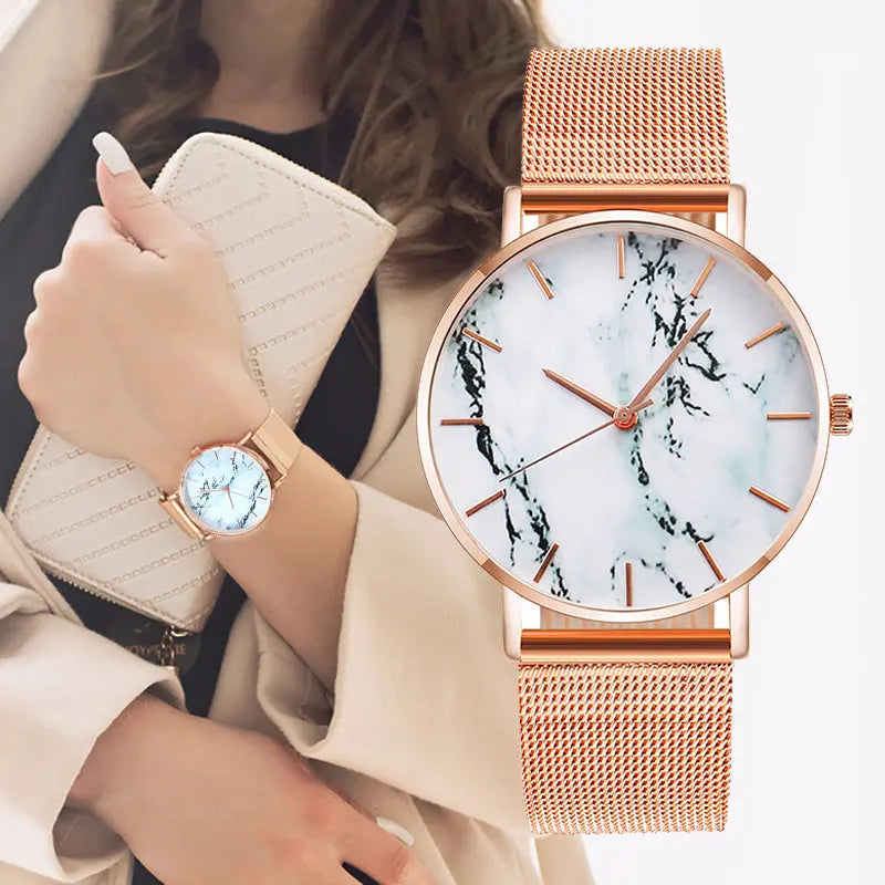 Fashion Rose Gold Mesh Band Zendrop